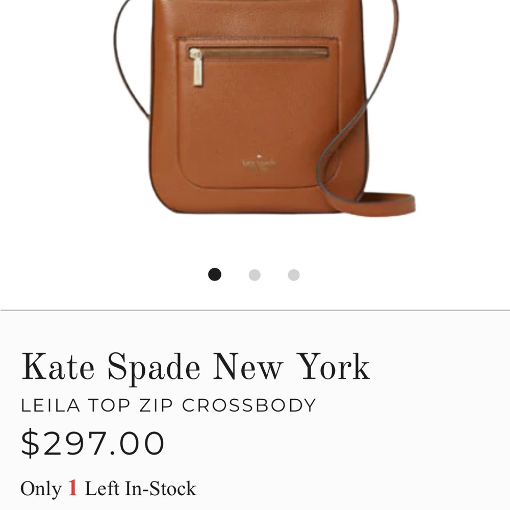 Kate Spade Leila Bag. Warm Gingerbread Color.